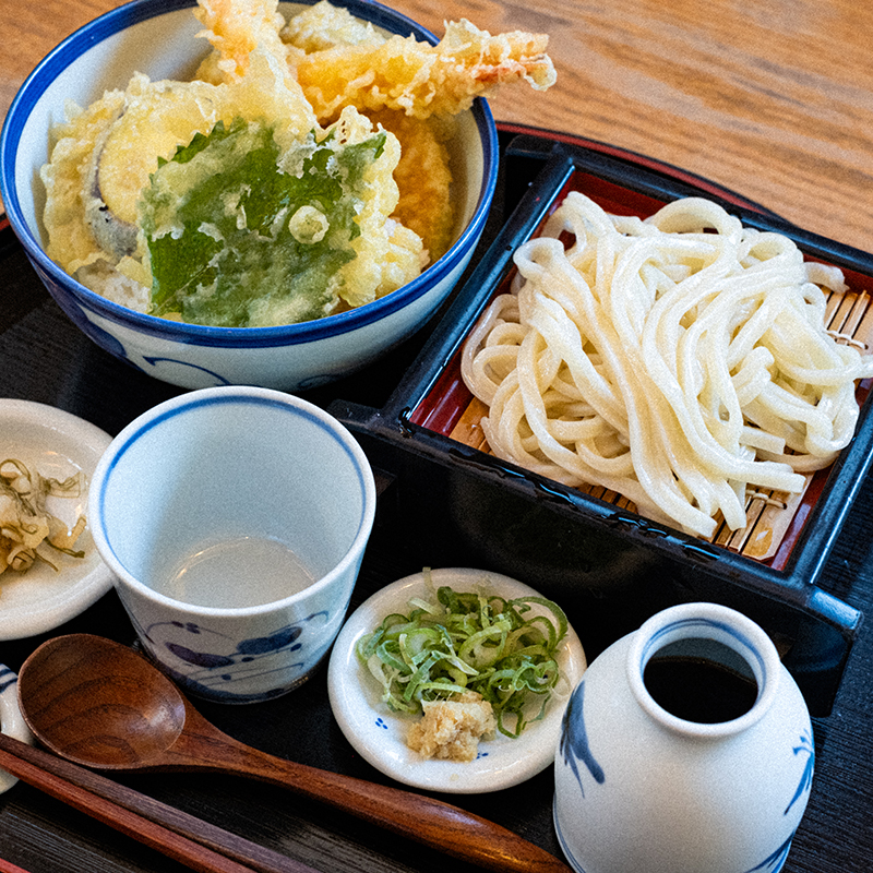 天丼セット（ミニざるうどん）